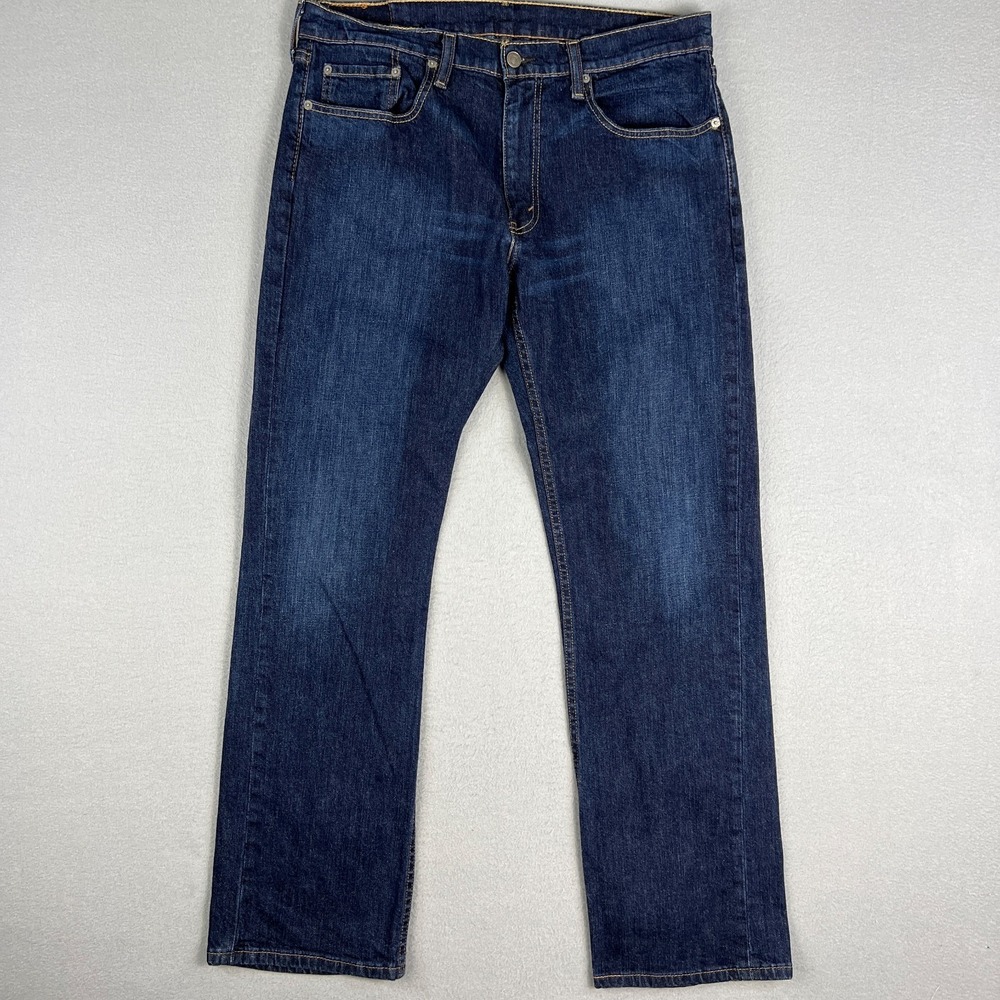 Levis‎ 559 Jeans Mens 34x32 Relaxed Straight Fit Dark Wash Stretch Faded